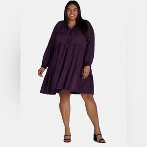 Tiered Peasant Mini Dress 100% Lyocell